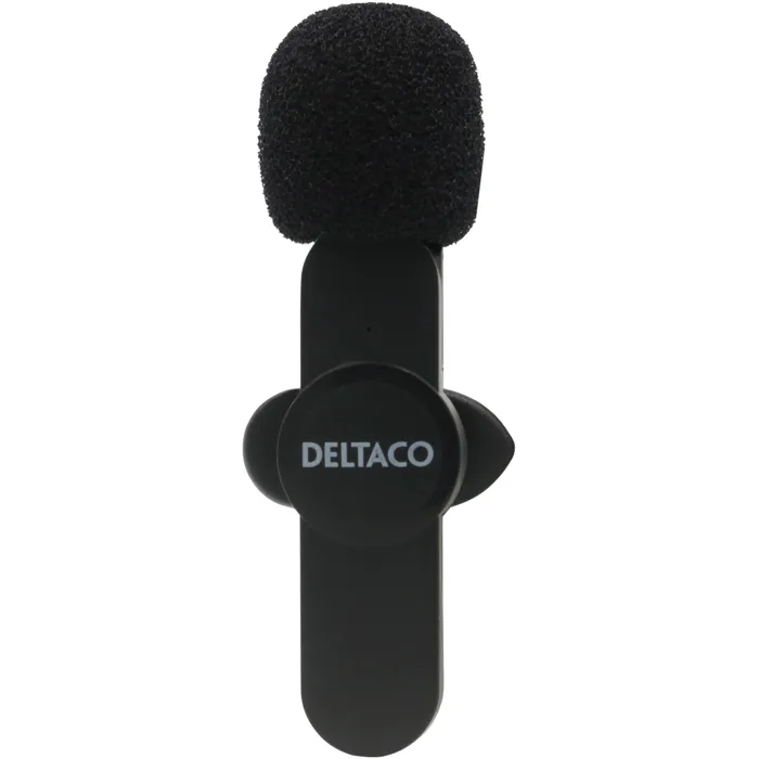 Mikrofon Deltaco Vlogging, USB-C, Lightning, Black
