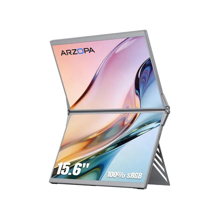 Monitor Arzopa 15.6" E1 Dual-Screen, IPS, mini HDMI, USB-C, Zvučnici, Full HD