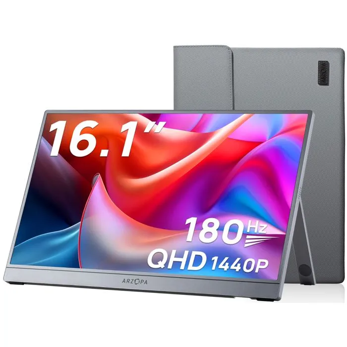 Monitor Arzopa 16.1" Z3FC, IPS, AMD FreeSync180Hz, HDR10, mini HDMI, 2xUSB-C, Zvučnici, 2K