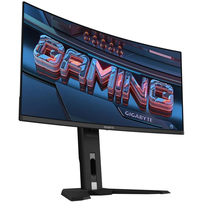 Monitor Gigabyte 34" MO34WQC2, QD-OLED, gaming, AMD FreeSync Premium 240Hz, 0.03ms (GTG), HDR400, 2xHDMI, DP, 2xUSB 3.2, USB-C, Zvučnici, Za ...