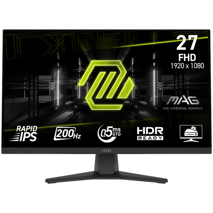 Monitor MSI 27" MAG 272F, Rapid IPS, gaming, AMD FreeSync Premium 200Hz, 0.5ms (GTG), HDMI, DP, Full HD