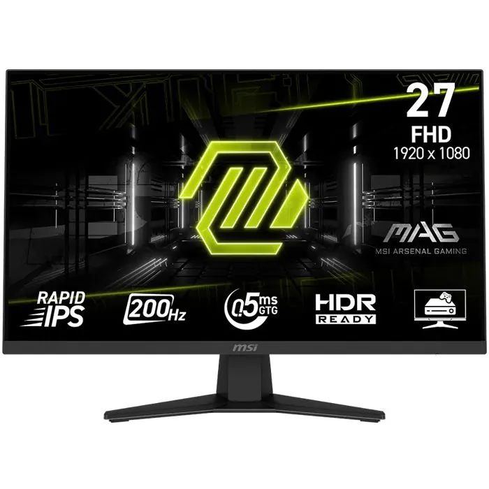 Monitor MSI 27" MAG 274F, Rapid IPS, gaming, AMD FreeSync Premium 200Hz, 0.5ms (GTG), HDMI, DP, Full HD