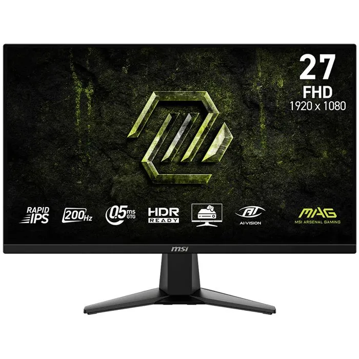 Monitor MSI 27" MAG 275F E20, Rapid IPS, gaming, AMD FreeSync Premium 200Hz, 0.5ms (GTG), 2xHDMI, DP, Full HD