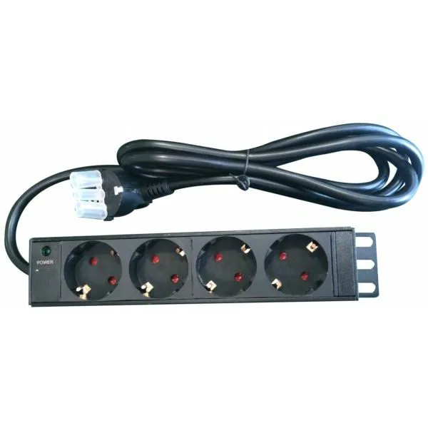 PDU NaviaTec PDU007, 4xŠuko priključka, 1.8m, Black
