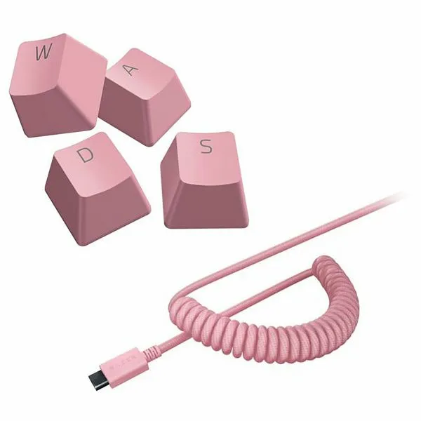Set tipki Razer PBT Keycap + Coiled Cable, Pink, RC21-01491000-R3M1