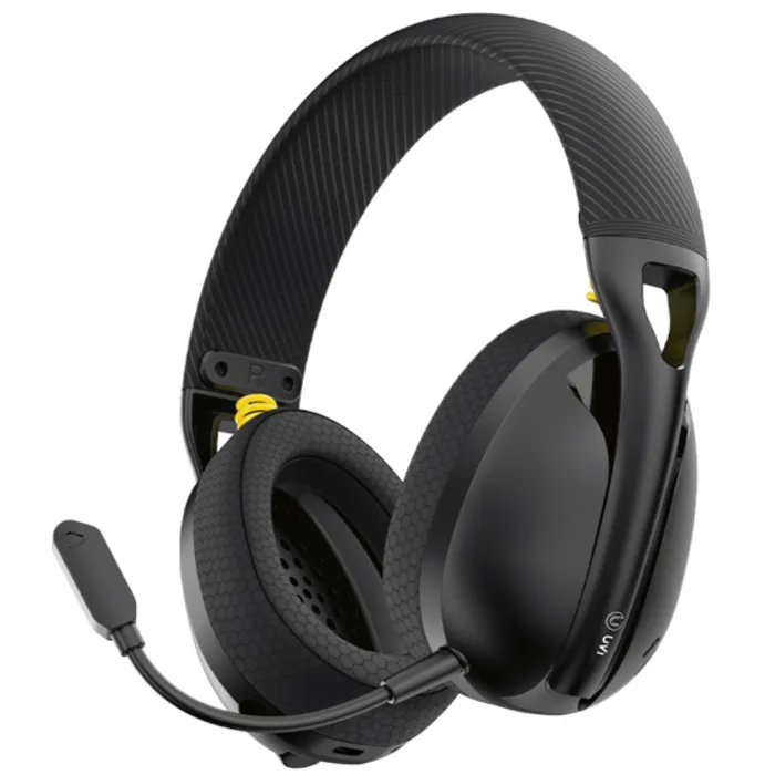 Slušalice Uvi Bee, bežične, gaming, mikrofon, over-ear, PC, Black