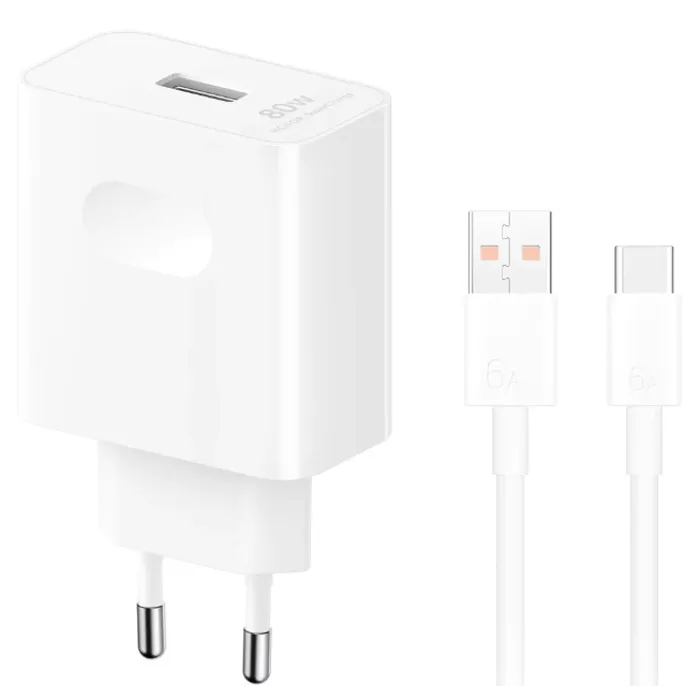 Strujni punjač Honor, 80W, USB-C, White