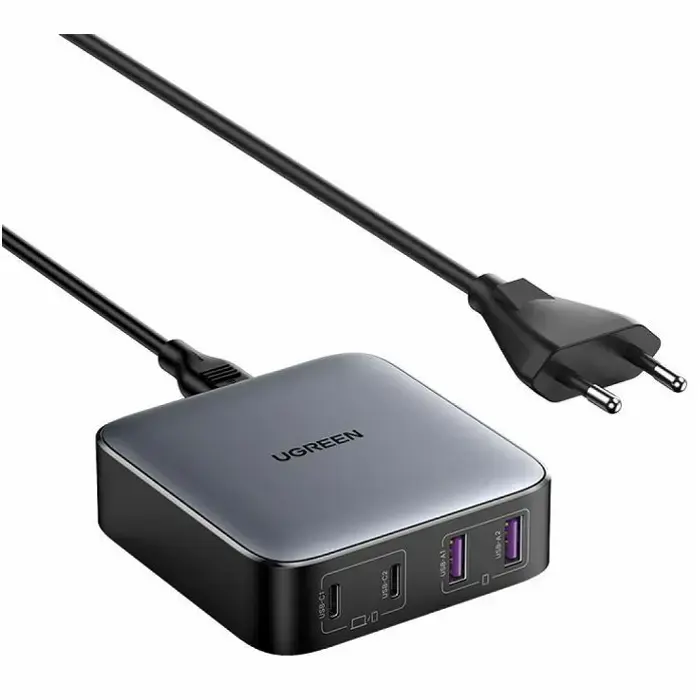 Strujni punjač Ugreen Nexode 90409, 65W, USB-A, 2xUSB-C, Grey