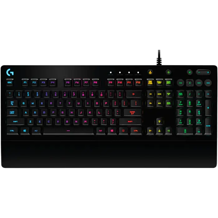 Tipkovnica Logitech G213 Prodigy, žičana, gaming, membranska, RGB, Black