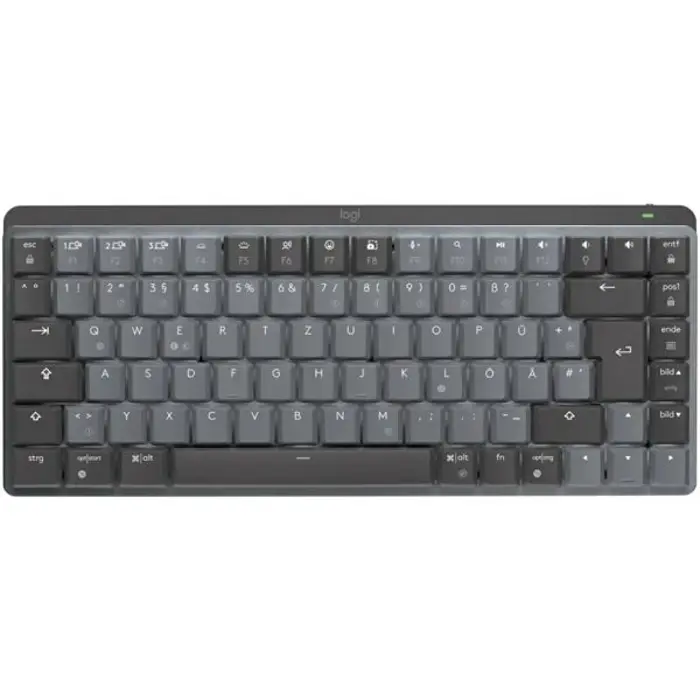 Tipkovnica Logitech MX Mechanical Mini, bežična, mehanička, clicky switches, TKL, US Layout, Black