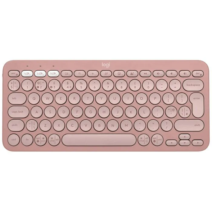 Tipkovnica Logitech Pebble Keys 2 K380s, bežična, bluetooth, Pink