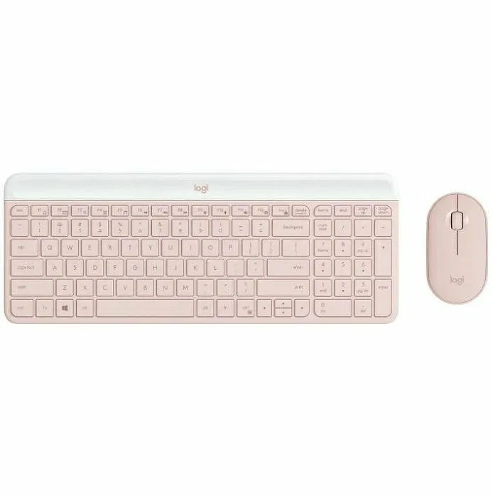 Tipkovnica + miš Logitech MK470, bežični, Pink
