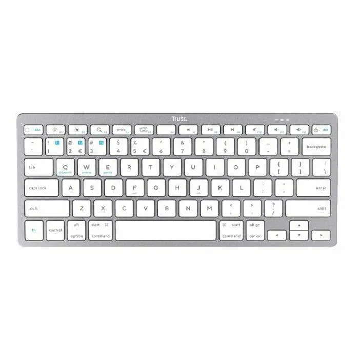 Tipkovnica Trust Basics 24651, bežična, bluetooth, US Layout, Silver