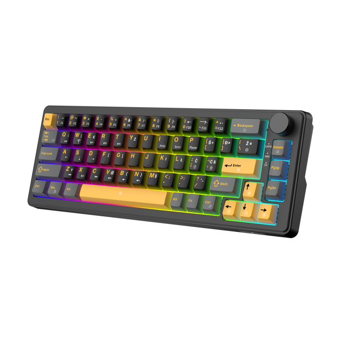 Tipkovnica White Shark Excalibur, bežična, HR Layout, Black
