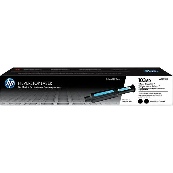 Toner HP 103AD, W1103AD, Black (2-pack)