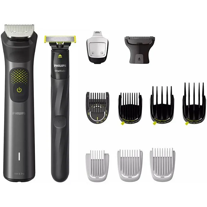 Trimer Philips All in One 9000 Series + Električni brijač OneBlade Philips MG9540/15, 13 nastavaka, Grey