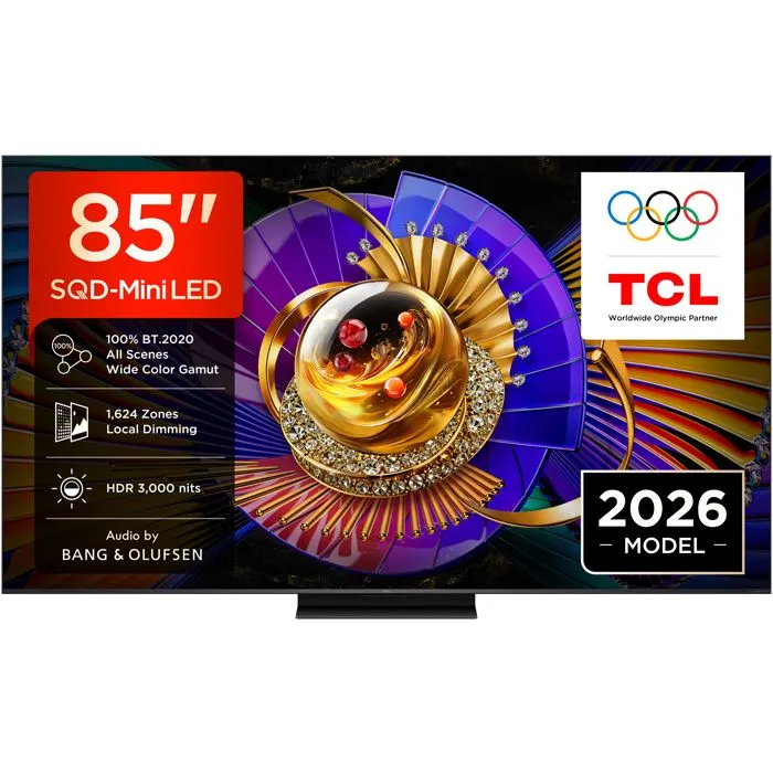 TV TCL 85" 85C7L, SQD-Mini LED, 4K, 144Hz, Smart TV