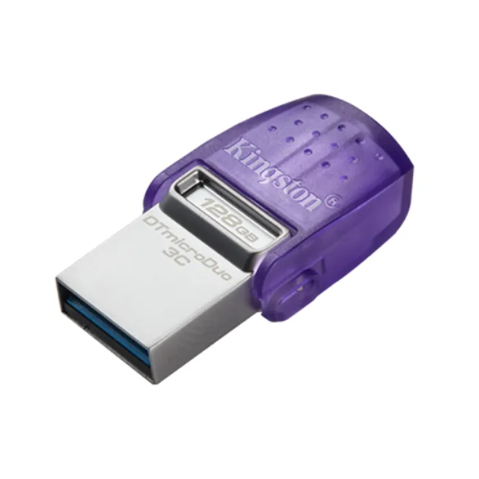 USB stick Kingston DataTraveler MicroDuo 3C, USB 3.2, 128GB, dual USB-A/USB-C, Purple