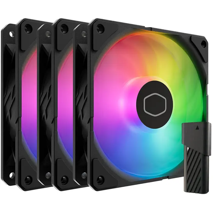 Ventilator za kućište Cooler Master SickleFlow Edge 120 ARGB, 120mm, PWM, Black (3 komada)