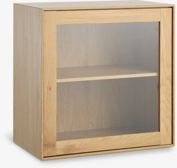 Zidni modul GEDSTED vitrina topli hrast