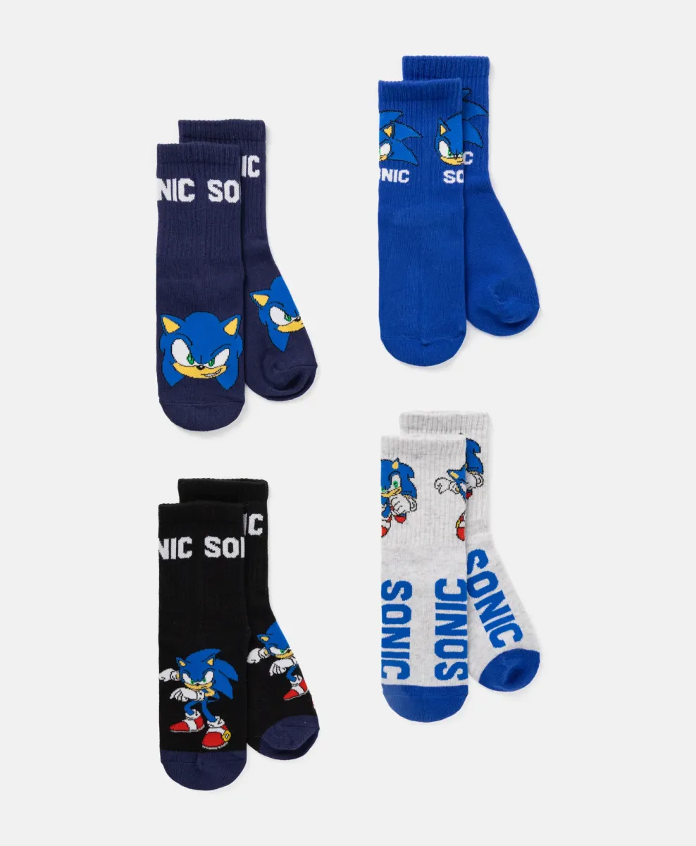 Čarape 4-pak - Sonic - za dječake
