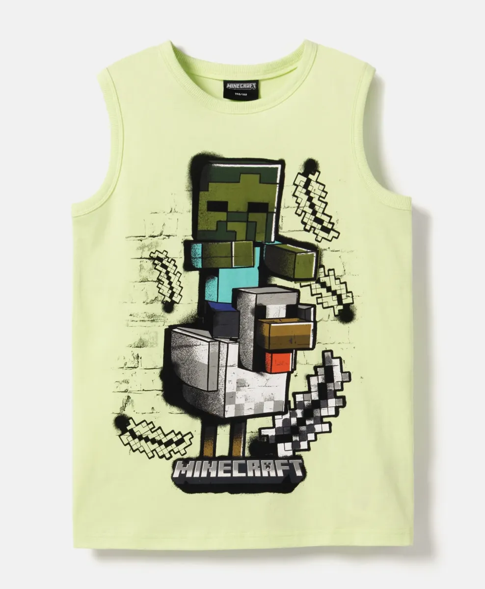 Dječja majica bez rukava Minecraft 100% pamuk
