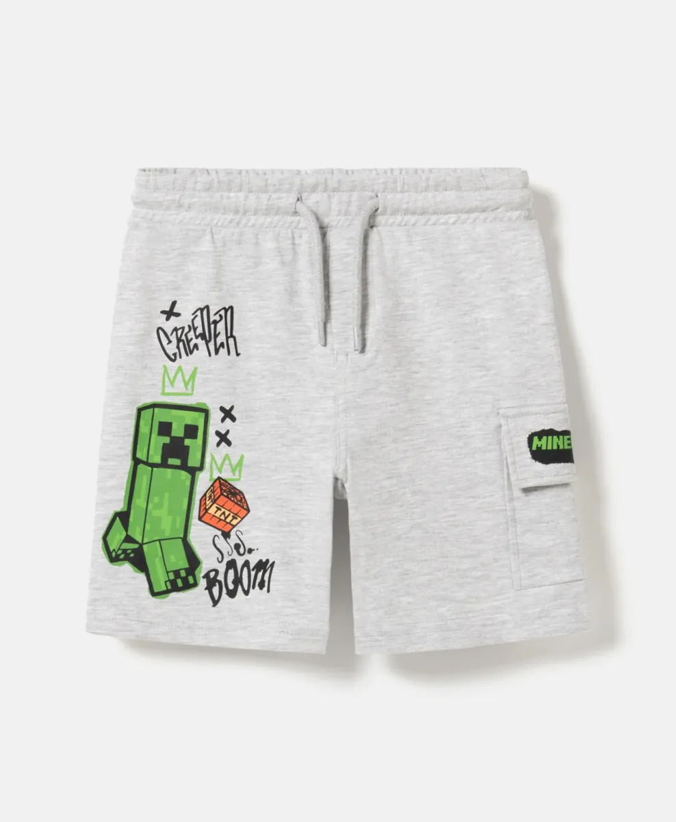Dječje cargo kratke hlače Minecraft Creeper 100% pamuk