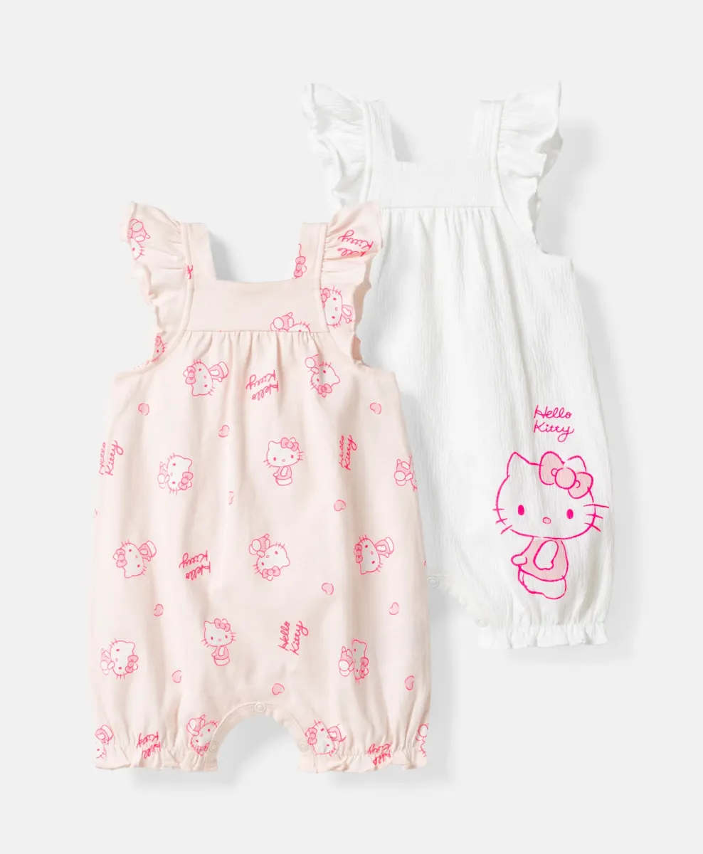 Dječji 2‑pak rampersa Hello Kitty 100% pamuk