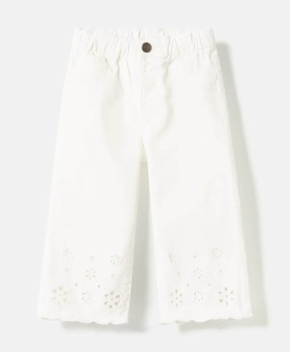 Jeans za bebe s ažurom - 100% pamuk