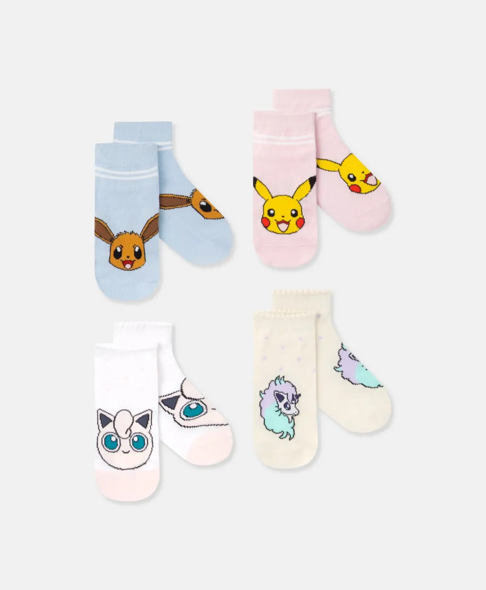 Komplet od 4 para stopalica Pokémon za djevojčice